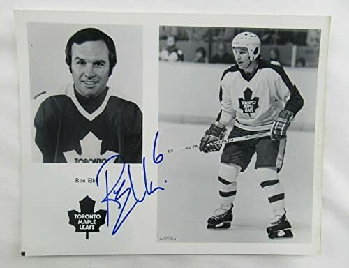 Рон Елис Подписа Автограф 8x10 Снимка II - Снимки на НХЛ с автограф