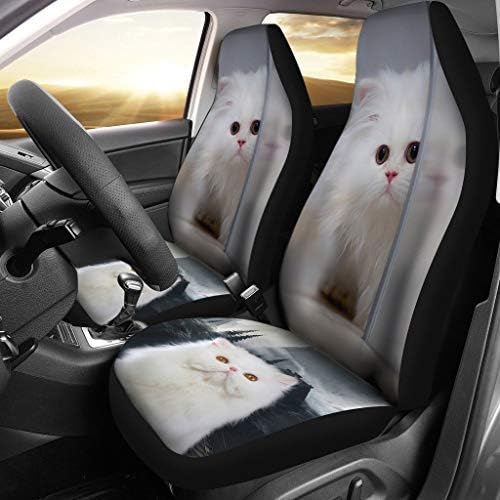 Седалките За столчета за автомобил с Бяла персийската Котка
