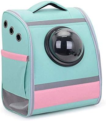 SCDCWW Преносим Дишаща раница за пътуване с домашни любимци, дизайн космическа капсула от пеноматериала и Водоустойчива чанта-раница за малки Кученца (Цвят: C)