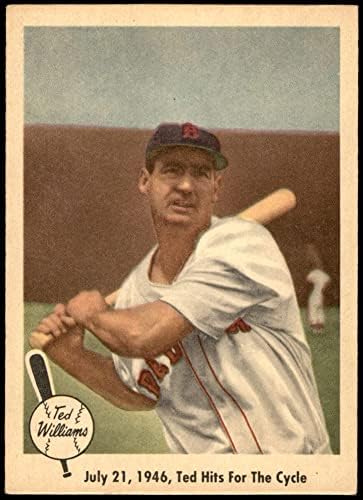1959 Fleer 29 Попадения за цикъл на Тед Уилямс Boston Red Sox (Бейзболна картичка) EX/MT Red Sox