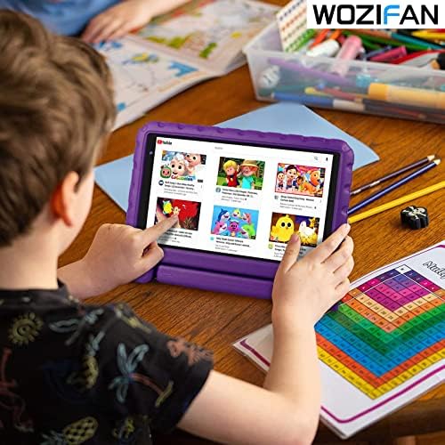 Детски таблет WOZIFAN 8-Инчов Таблет на Андроид 11 за деца, с Екран за защита на очите, Родителски контрол, Образователна игра, Таблет за деца с Четырехъядерным процесор 2 GB + 32 GB памет, Двойна камера, Wi-Fi, Защитен