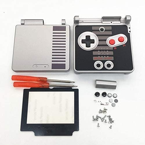 Калъф с пълен корпус за GBA SP Gameboy Advance SP, калъф с бутони, комплект (NES)