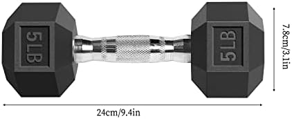 DFDGBD Набор от удължени от 1 или 2 Шестоъгълни гумени гири с метални дръжки Двойка от 1 или 2 Тежки гири с тегло 5 кг, 10 кг, 15 кг, 20 кг, 25 £ £ 30, 35 паунда, 40 кг, на 45 лири, 50 паунда 2-килограмова тежест (черни,