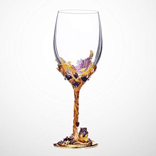 Прозрачни Чаши Cabilock Прозрачни Чаши Кристални Эмалевые на Чаши За Вино, Чаши за Шампанско, Чаши за Наздравици с Цветя за Сватбени Партита, Бар, Къщи, Сватбени Чаши, Чаши за вино Реколта