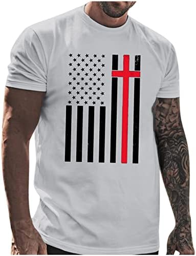 Мъжки Реколта Тениска с Изображение на Американското, 4 юли, Графичен флаг на САЩ, Ежедневни Тениски С Къс Ръкав, Лятна Блуза Патриотическая