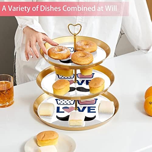 Поставка за торта във формата на малка чаша TFCOCFT, украсата на масата, за да празнуват сватба, рожден ден, с шарките на Любов към Америка