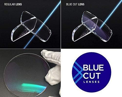 Очила Opticalskart Bluecut (очила с храненето) за защита на очите от компютър, лаптоп, мобилни устройства, Произведени в Индия (цвят може да се различава) (мощност на лещи плюс 3,25)