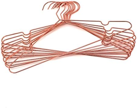 60 опаковки Koobay 13Детски Закачалки за връхни Дрехи от Розова Медно-Златни Лъскава Метална Тел, за Тениски, за Съхранение и демонстрация на Палто