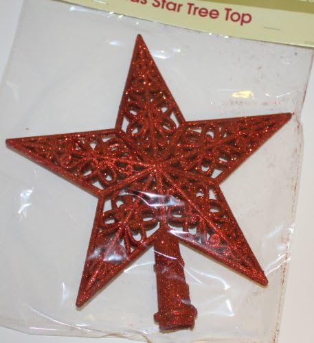 8.25 Украса на върха на дървото във формата на Коледна звезда (червен)