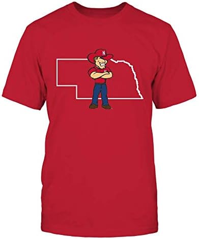 Тениска с фанатским принтом Nebraska Cornhuskers - Хърби в очертаниях щата