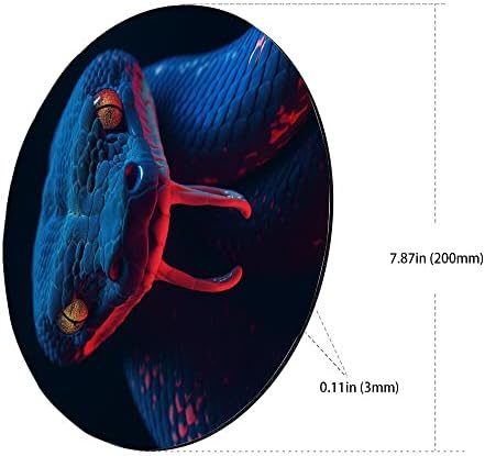 Игри Кръгла подложка за мишка SHENCANG BLUE с дизайнерски повърхността на Змия Кобра Art-05 за подобряване на точността и скоростта на работа на Подложка за мишка