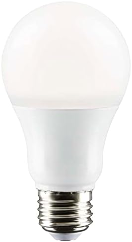 Led лампа Satco E26 капацитет от 8,8 W, 5000 К, срока на експлоатация на 25000 часа, С регулируема яркост, Бяла