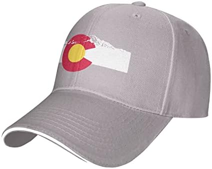Бейзболна шапка с Планински Флага Колорадо, Мъжки Слънчеви Шапки, Пера Регулируеми Женски Рибарски Шапки