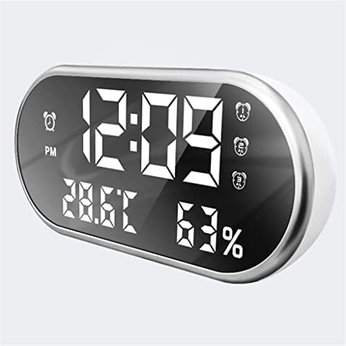 YLYAJY Цифрова led дисплей Температура Влажност alarm clock 24/12 Часа Power Bank Преносими USB Преносими часовник (Цвят: E)
