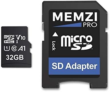 MEMZI PRO 32 GB Class 10 90 MB/s. Карта памет Micro SDHC карта с адаптер за SD за екшън камери AKASO V50 Elite, V50 Pro, V50 Pro SE, V50 Native, Brave 6/5/4, EK7000 Pro, EK7000 Plus, EK7000 4K, EK5000 екшън камери