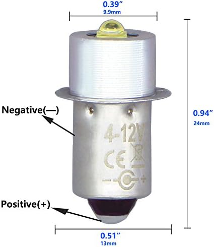 LudoPam Сменяеми Лампи за обновяване на постоянен ток 4-12 В Led Комплект за преобразуване, който е Съвместим за фенерче Maglite 3 4 5 6 C/D, 2 опаковки