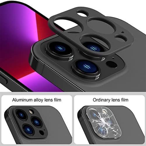 Защитно фолио за ръбовете на обектива на камерата Suoman 3-Pack за 13 Pro 6,1 инча / iPhone 13 Pro Max 6,7 инча, без защитно фолио за рамка от закалено стъкло, от алуминиева сплав, [устойчив на надраскване] [Лесен за