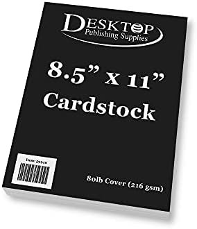 Плътен картон черен цвят (8 1/2 x 11) (50 листа)