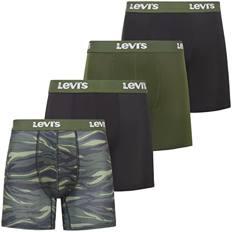 Levi ' s Mens Underwear Гащи-Боксерки от Микрофибър за мъже Ultra Soft 4 Опаковки