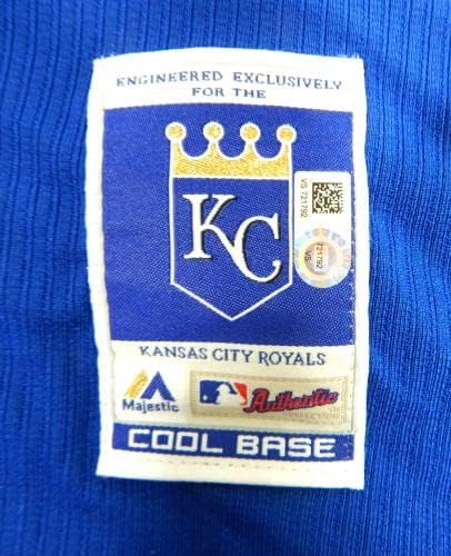 Канзас Сити Роялз Тори Дешазье 66 Използвана в игра Синя риза Ext ST BP 48 74 - Използваните в играта тениски MLB