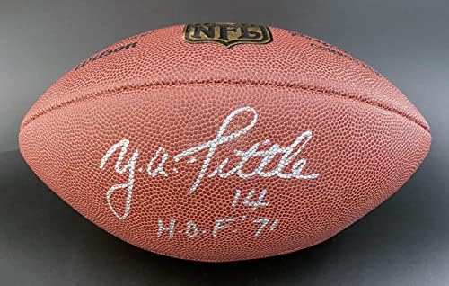 YA Y. A. Титтл ПОДПИСА Wilson NFL Football ню ЙОРК Джайънтс SF 49ers PSA / С АВТОГРАФ на ДНК - Футболни топки с автографи