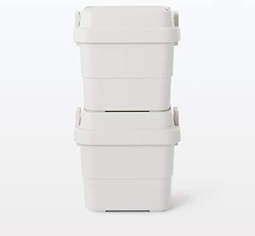 無印良品 MUJI 44620816 Сверхпрочный Полипропилен кутия за съхранение, Мини, 5,6 литра (22 литра), прибл. Ширина 15,6 х Дълбочина 11,6 x Височина 14,6 инча (39,5 x 29,5 x 37 см), Комплект от 4