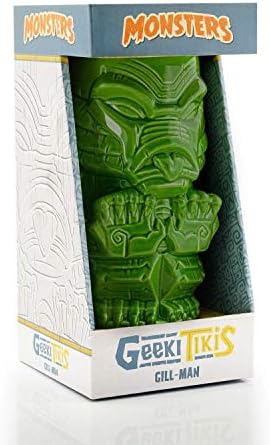 Керамична чаша Geeki Tikis на 18 грама | Monsters Гил-Man | Лаймово-Зелена