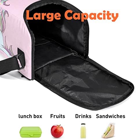 Дамски Чанта за обяд GUEROTKR, Кутия за Обяд за мъже, Мъжки Кутия за Обяд, Розово модел под формата на Еднорог