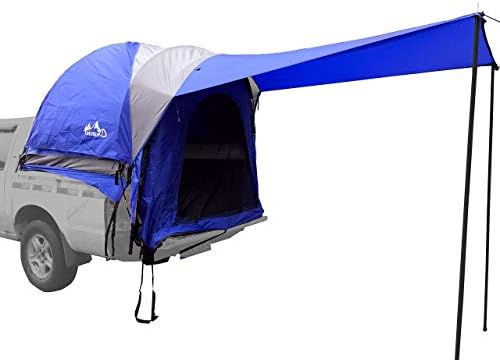 Палатка-легло за камион Hasika за къмпинг 5-6,5 Фута от Пода, Водоустойчив Двупластова пълен размер Товарен Къса/Обикновена Легло