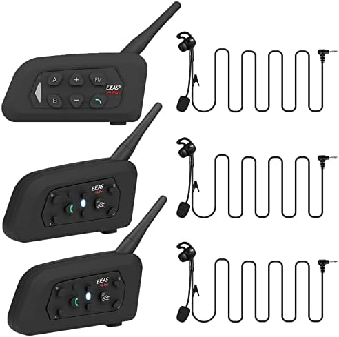 Група Слушалки MIMIRACLE, Система за комуникация Съдия със слушалки-Слушалки, Bluetooth-интерком V4 + 2V6 за футболен гандбола - 3 опаковки (V4 + 2V6)