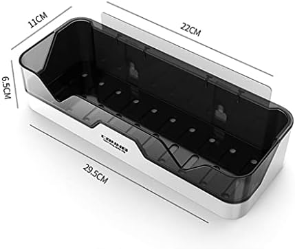 WXXGY Монтиране на Багажник за баня за съхранение на шампоан Пластмасови Рафтове за съхранение на Кухненски Органайзер, за аксесоари за баня /2 елемента-Сив /29,5 X 11 X 6,5 см