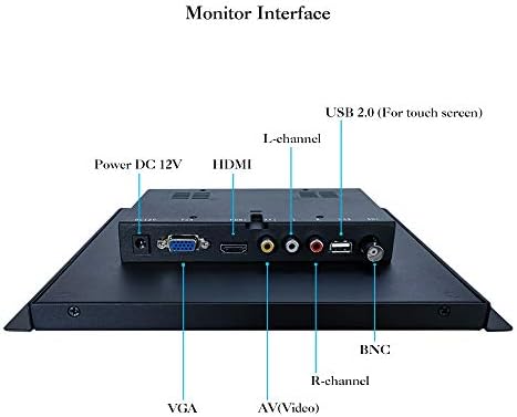 iChawk K097MT-592R/9,7 инчов 1024x768 4:3 Пълен преглед на IPS HDMI VGA USB-Метален Корпус Вградена Отворена Рамка Вграден високоговорител Промишлен Медицински Четырехпроводной Резистивен Сензорен екран LCD Монитор