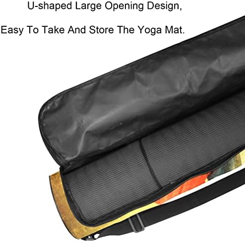 Чанта за Подложка за Йога, London Symbols Exercise Yoga Mat Carrier Чанта за Носене Подложка за Йога с цип с Регулируема Каишка за Жени и Мъже