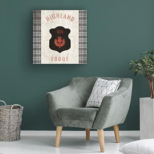 Търговска марка на изобразителното изкуство Tartan Lodge Shield I Платно-арт от Wild Apple Portfolio 24x24