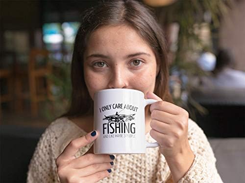 Каситика Забавен Подарък за Риболов. Рибарско чаша с 11 грама. Мен ме интересува само Купа по риболов, улов. Идея за подарък за рожден ден за мъже и жени.