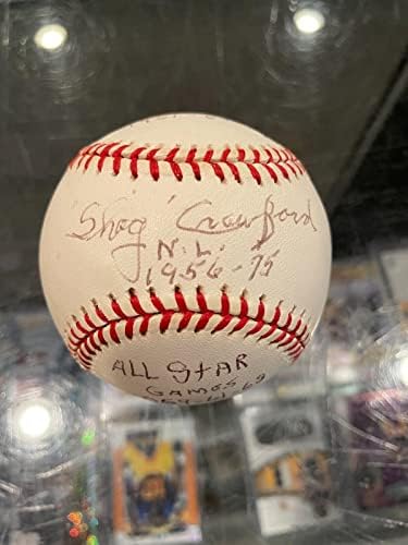 Съдията с автограф Шэга Крауфорд (Shag Crawford) в Световните серии по Бейзбол Jsa All Star Game World Series - Бейзболни топки с Автографи