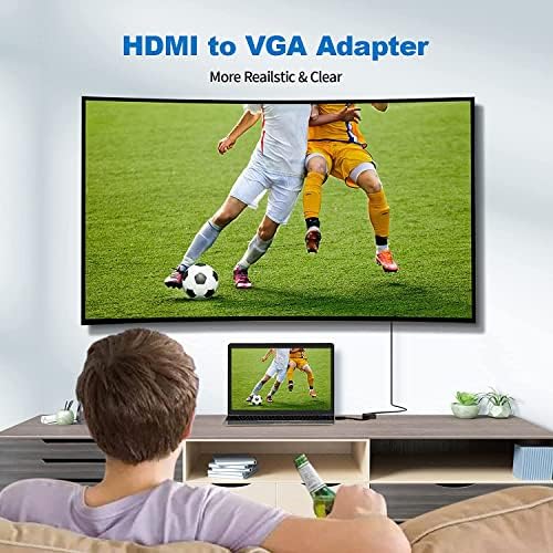 Адаптер Tawatinat HDMI to VGA 1080P, HDMI Male to VGA Female Видео Конвертор Адаптер Поддържа Настолен Компютър, Лаптоп, PC, Монитор, Проектор HDTV Chromebook Xbox и много Други