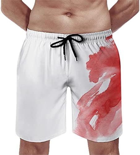 Мъжки Плажни къси Панталони с Джобове с цип, Мъжки Летни Модни Шорти за Почивка, Топли Пролетни 3D Шорти за Плуване с Компресия