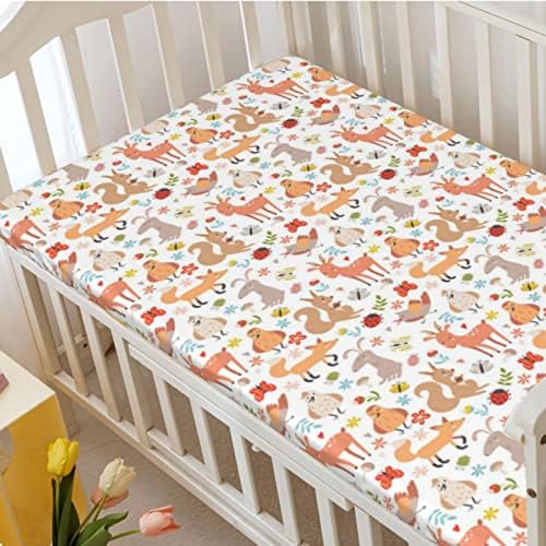 Кухненски Кърпи за бебешко креватче, Портативни Мини-Чаршафи за легла, Кърпи за матрак за деца - Отличен за стая на момче или момиче, или на детето, 24 x 38, Многоцветен