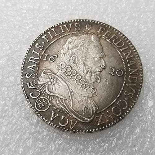 Възпоменателна монета от колекция Crafts 1620 от италианската Месинг със Сребърно покритие - това е една Стара монета е от колекцията на 1814Coin
