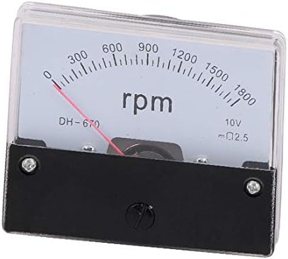 X-DREE Панел измерване на постоянен ток 10 В 0-1800 об/мин Аналогов инструмент за измерване на скоростта на въртене (DC 10 В 0-1800 об/мин Medidor de panel Herramienta de medición de velocidad rotacional analógica