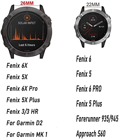 NANWN Силикон 26 мм 22 мм быстроразъемный каишка за часовник Garmin Fenix 6 6S 6X Pro 5X5 5Plus 3 HR 935 S60 Часовници Easyfit Каишка за часовник (Цвят: за I, Размер: 26 мм Спускане Mk1 MK2)