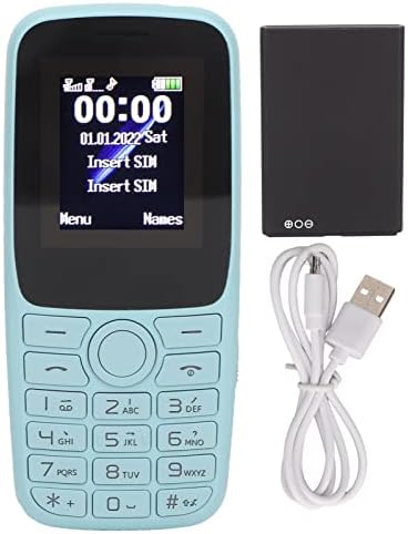 Отключени Мобилен телефон с 2,4 инчов екран, Две СИМ-карти, Старши Мобилен телефон в режим на готовност за дома (Синьо небе)