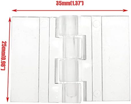 Quluxe 10 Бр. Пластмасови Прозрачни Акрилни Панти, Прозрачни Мини-Обков за кутии за Бродерия (25 х 35 мм/1x1,37 инча)