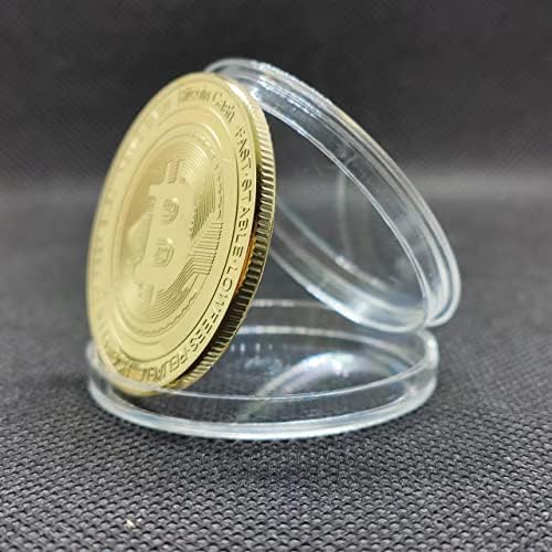 Нов Тип с 40 мм * 3 мм Биткойн Виртуална Монета Цифрова Валута Възпоменателна Монета Метални Изделия Златни Монети, Сребърни Монети с Колекционерска стойност (Злато)