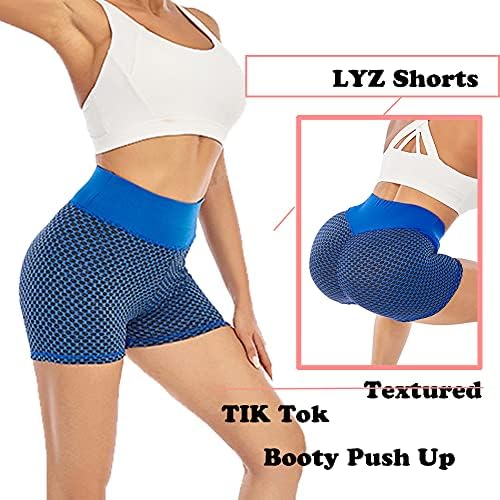 LYZ Дамски къси Панталони с прилепнали попой ТИК Tok, къси Панталони за стягане на задните части, къси Панталони за йога с Висока талия, повдигащ, 1 или 2 опаковки