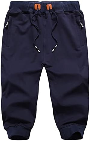 Мъжки къси панталони-капри Cotrasen за бягане с дължина 3/4 Под Коляното, Дълги Панталони-капри с Джобове с цип