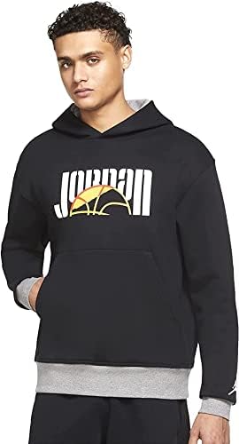 Мъжки пуловер с качулка отвътре Nike Air Sport DNA - черен