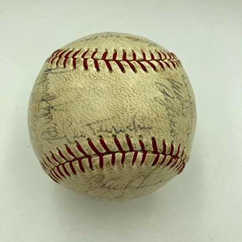 1969 Бейзбол екип на Чикаго Къбс С Автографи на Лео Дюрочера и Рон Санто Бейзболни топки С автографи