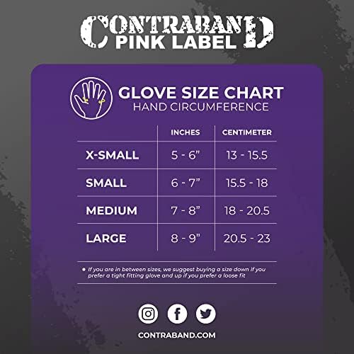 Contraband Пинк Label 5057 Класически Ръкавици за вдигане на тежести за жени | Спортни Ръкавици за жени с Кожа на Дланта | Ръкавици за фитнес с лека подплата / Ръкавици за вдигане на тежести, Без отпечатъци